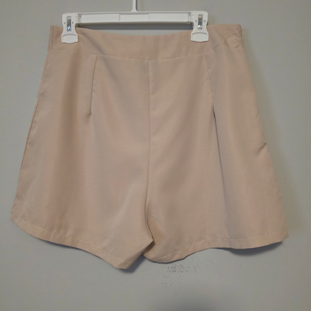 Lovito Solid Beige Vest and Shorts Co-ord Set Size XL US 12 - Picture 10 of 10